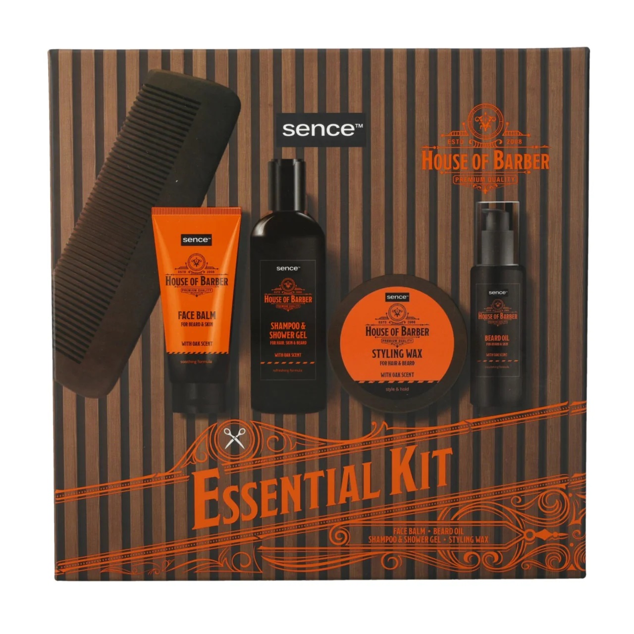 SENCE COFFRET CADEAU 5PC POUR HOMME HOUSE OF BARBER